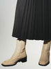Women's Dark Gray  Pleated A-Line  Elastic Waist Skirt