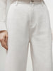 Pantalon large en coton blanc uni