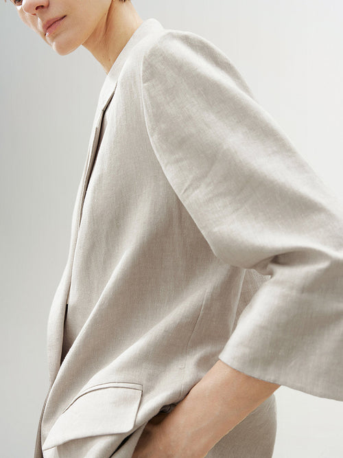 Load image 1 in gallery view. Linen blazer