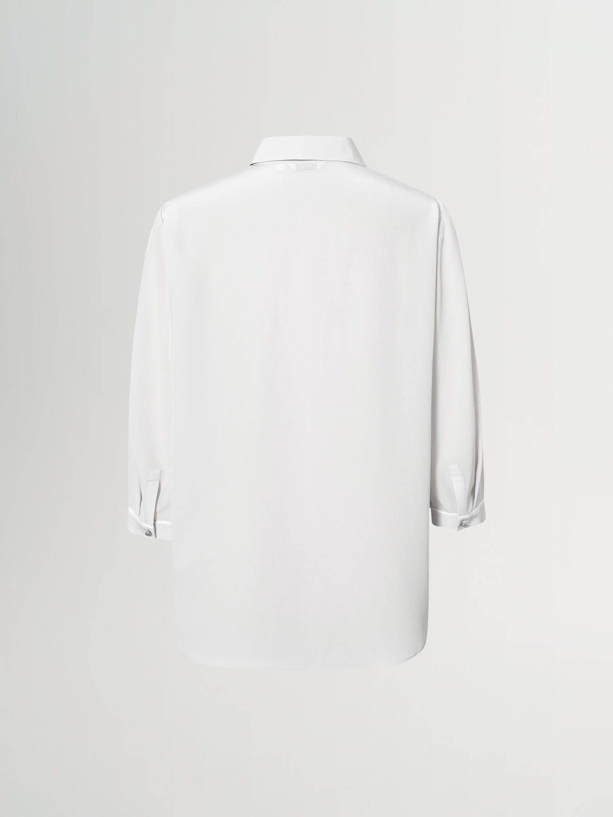 100% Mulberry Silk Relaxed-Fit Structured Shoulder Lapel Three-Quarter Sleeve Shirt