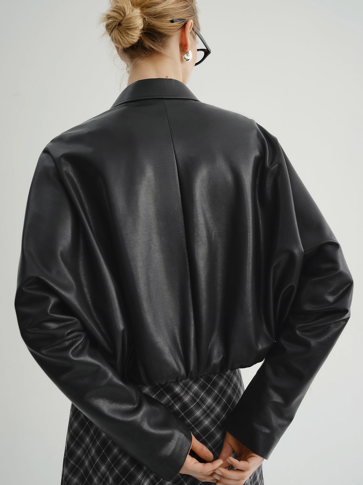 Cropped Leather Jacket