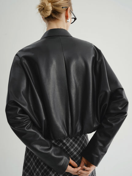 Cropped Leather Jacket