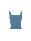 Women's Blue Square Neck Tank Top