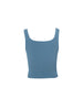 Women's Blue Square Neck Tank Top