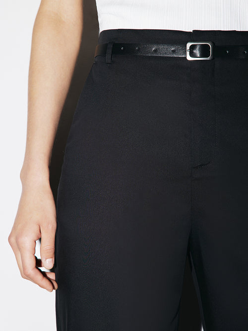 Load image 1 in gallery view. Black slim fit pants