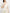 Women's Off-White Square Neck Puff Sleeves Button Down Belted Dress