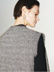 Tweed sleeveless vest
