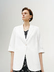 White linen blazer