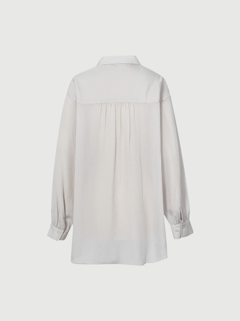 Embossed Pure Silk Shirt