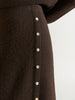 Women's Winter Brown Straight Fit Cashmere Knit Skirt