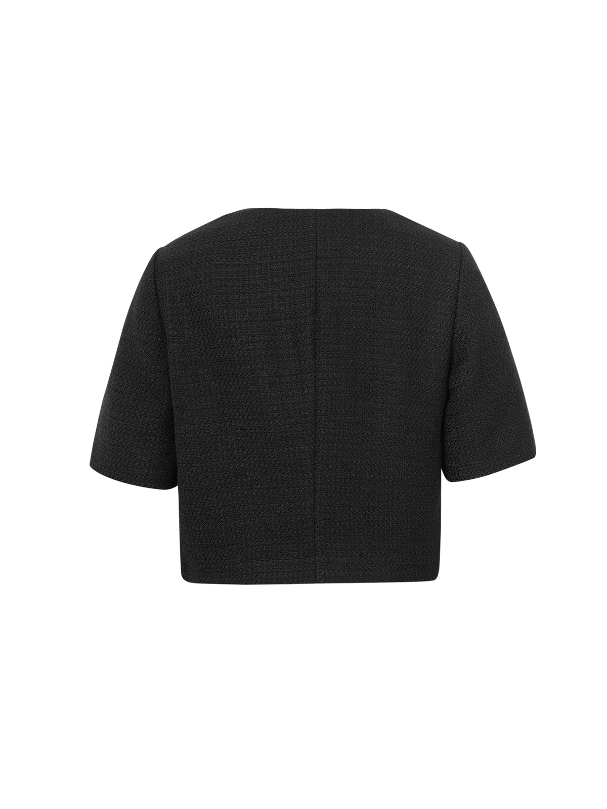 Black tweed short jacket