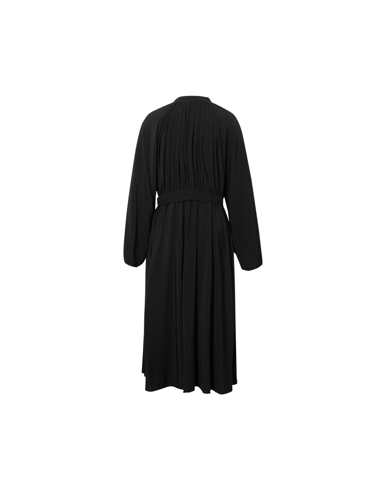 Robe noire à manches longues et décolleté en V