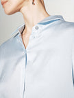 Blue silk shirt