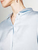 Blue silk shirt