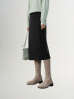 Gray knitted skirt
