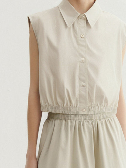 Top sans manches en coton