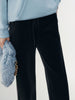 Dark gray thick wide leg pants