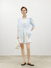 White linen shorts