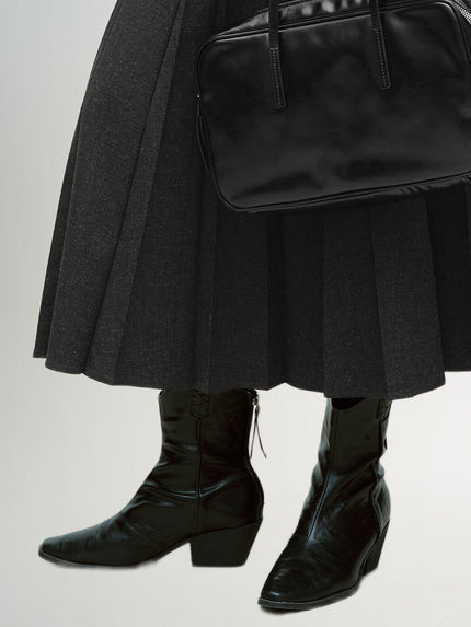 Pleated Midi Skirt