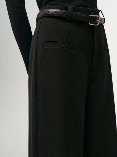 Load image 1 in gallery view. Black slim fit high waist pants
