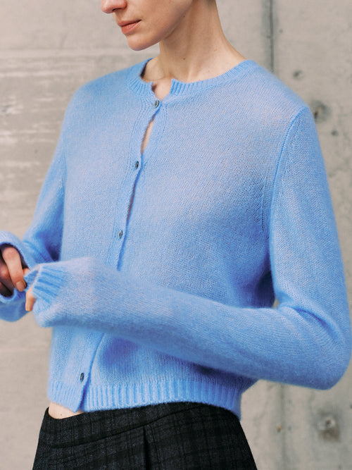 Load image 1 in gallery view. Silk-Cashmere Cardigan