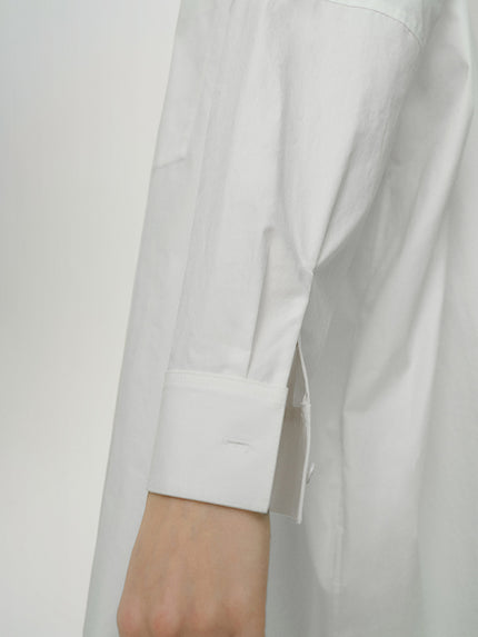 Women's White Half Sleeves 100% Cotton Shirt