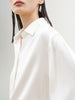 Women's Whit Classic Collar Concealed Placket Long Sleeve Silk Shirt