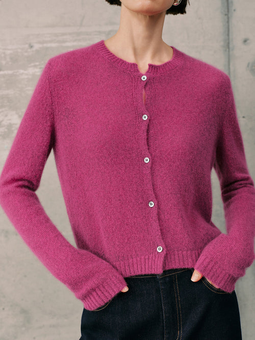 Load image 1 in gallery view. Silk-Cashmere Cardigan
