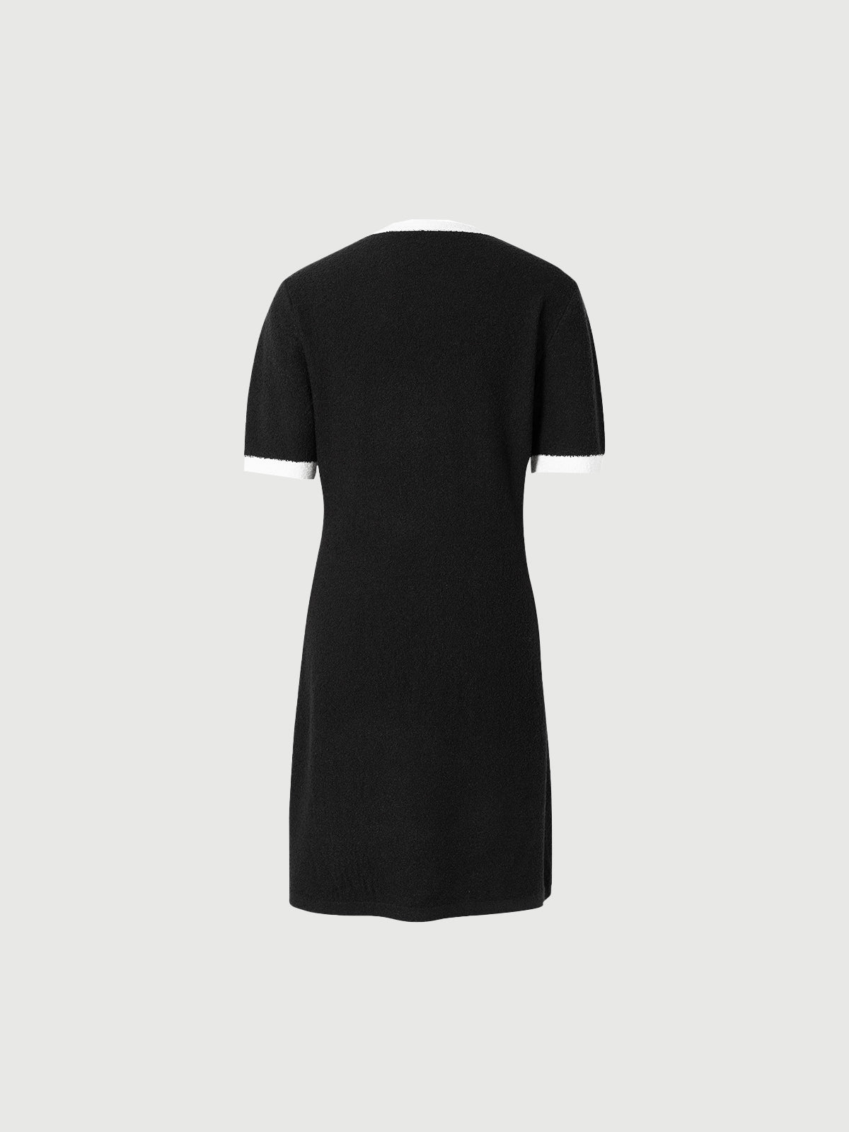 Black dress with contrast binding design