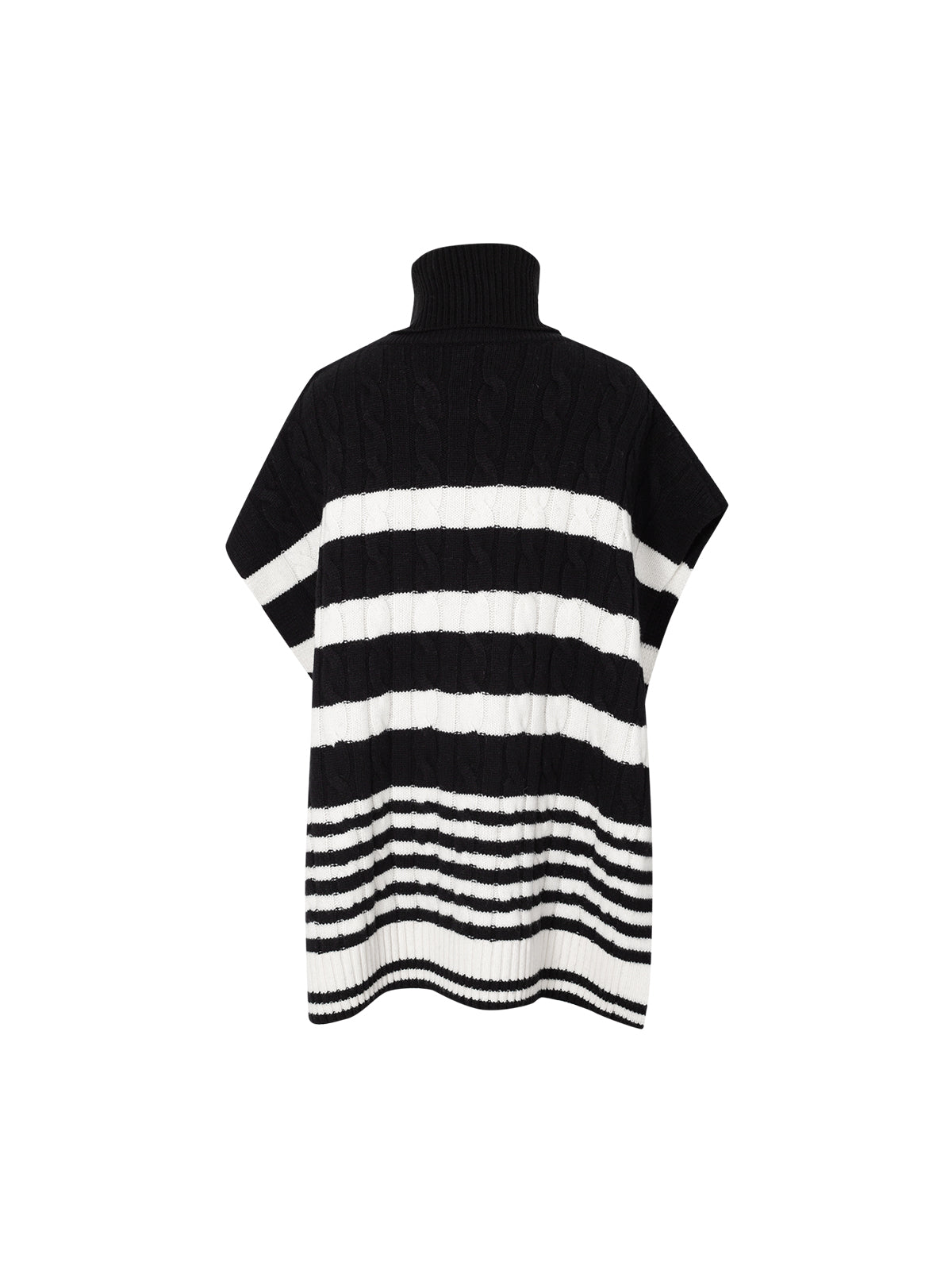 Women's Black  High Neck 100% Wool Sweater