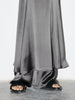 Women's Gray Straight Fit Breathable Acetate Skirt