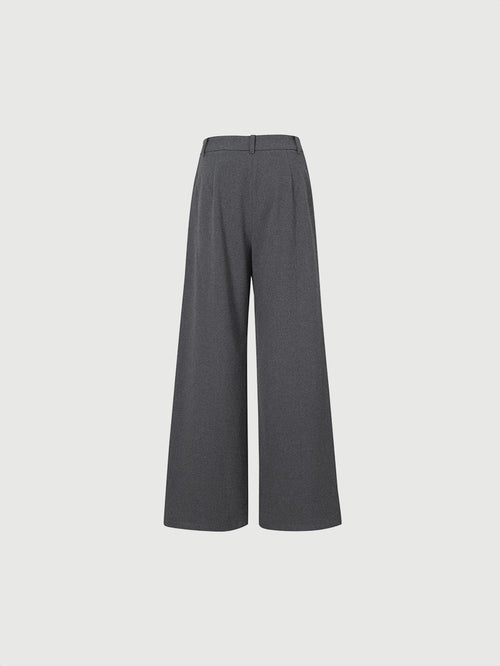 Load image 1 in gallery view. Dark gray wide leg pants