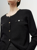 Cardigan en laine noir scintillant