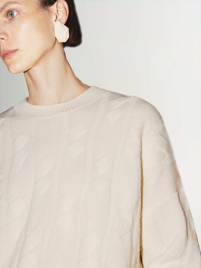 Ecru cashmere sweater