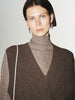 Sleeveless V-neck wool top