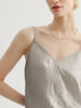 Ecru satin dress