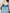 Pleated aqua blue dress