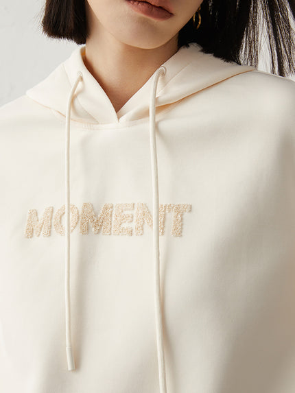 Sweat à capuche beige