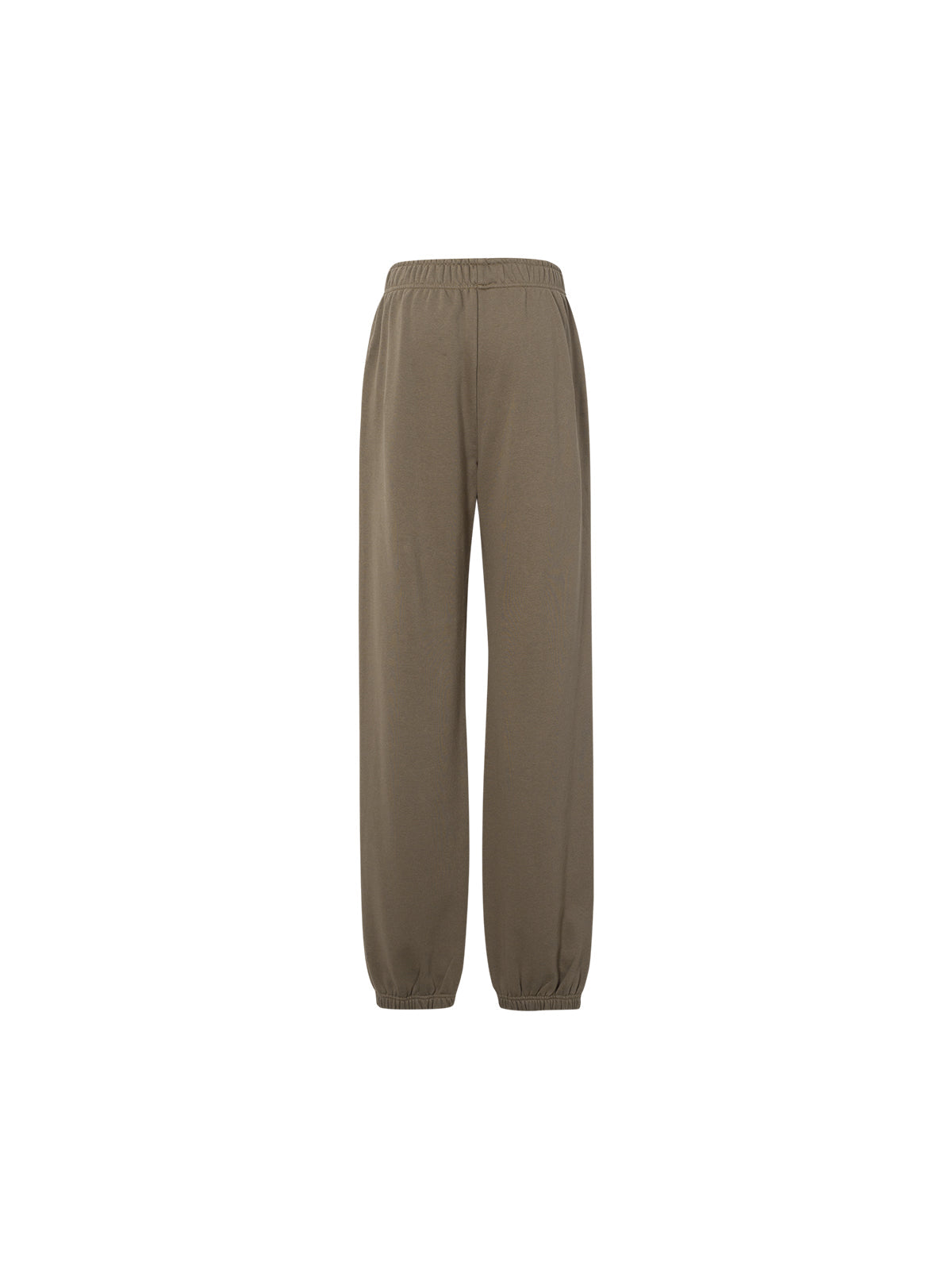 Mustard yellow elastic cotton casual pants