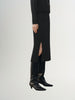 Black straight slit skirt