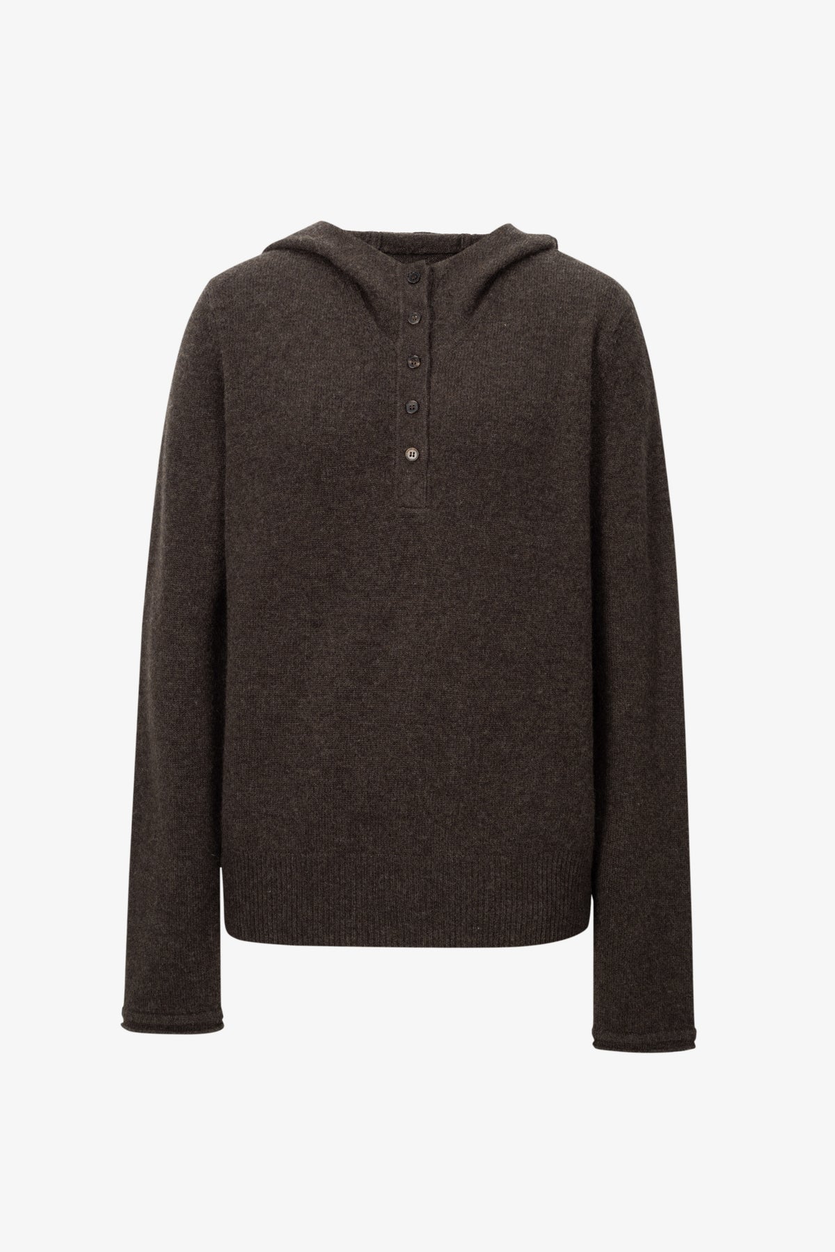 Hooded Wool Knit Sweater