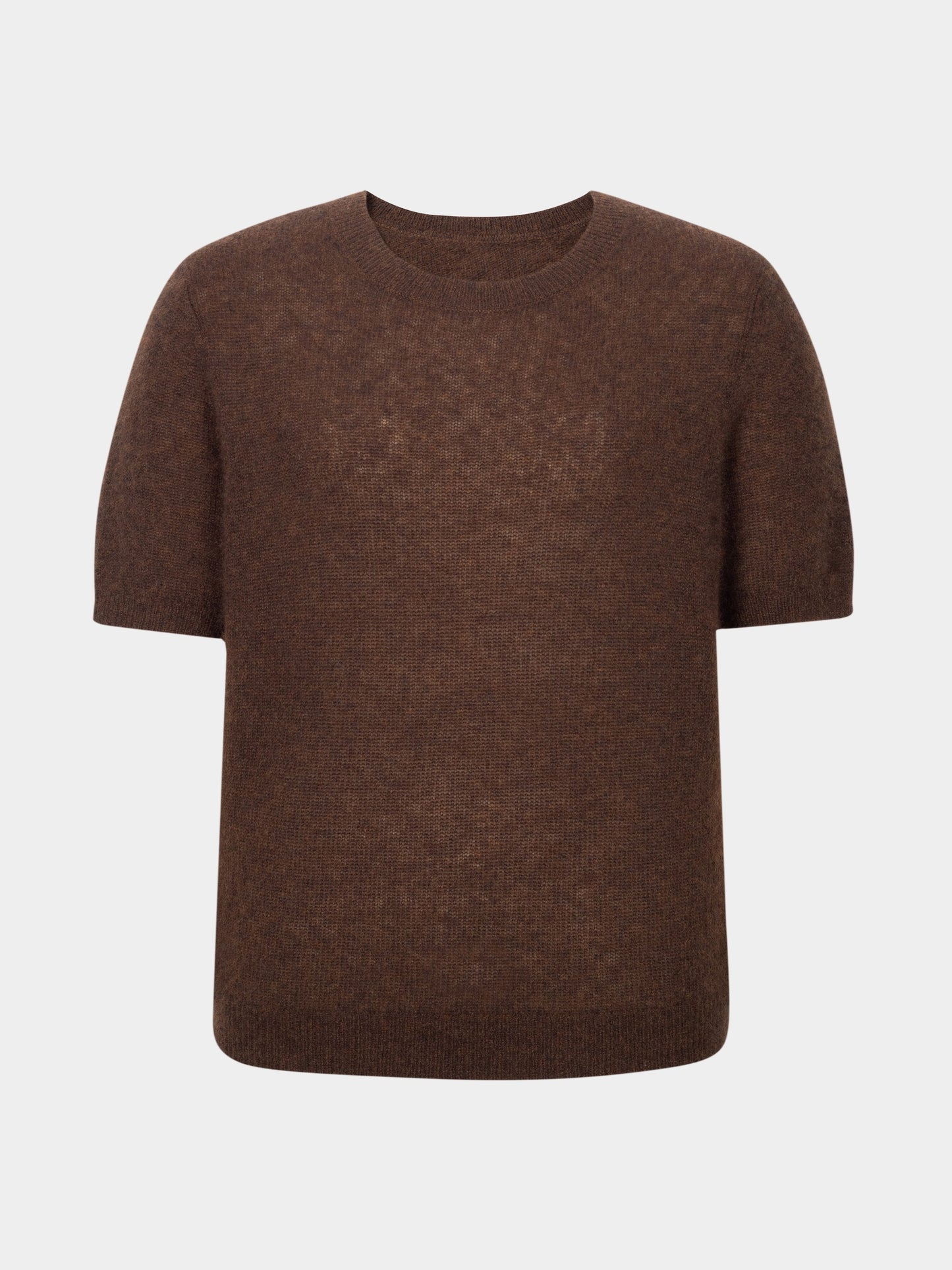 Lightweight Cashmere-Silk Short-Sleeve Sweater