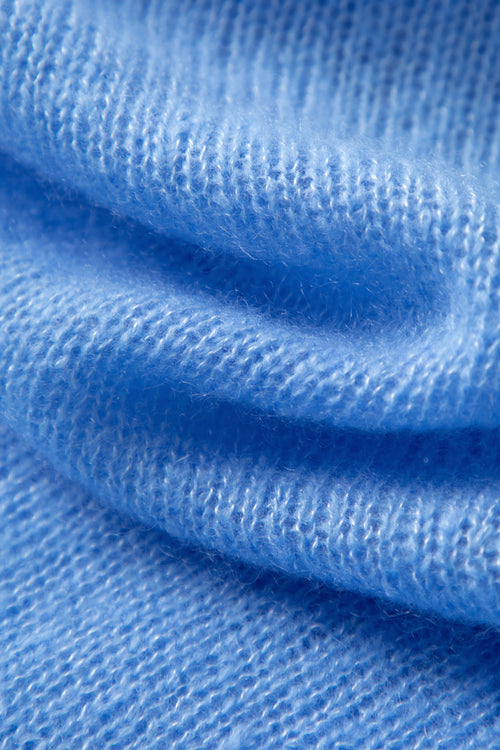 Load image 1 in gallery view. Lightweight Cashmere-Silk Short-Sleeve Sweater