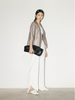 Summer pearl gray 3/4 sleeve blazer