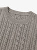 Women's Brown Wool Vest Splicing Cotton Dress