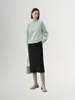 Gray knitted skirt