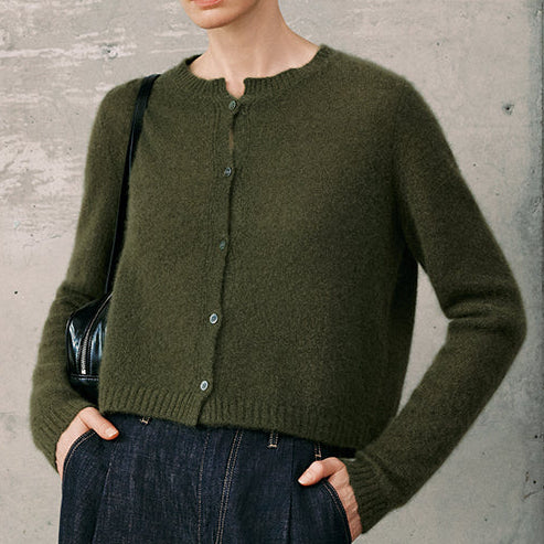 Load image 1 in gallery view. Silk-Cashmere Cardigan