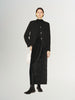 Black tweed jacket with round collar and button closure