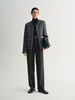 Wool Blend Trim Tweed Jacket