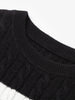 Women's Black White Stripe Turtleneck Long Sleeve Sweater Dress